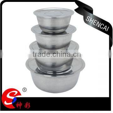 wholesale cheap stainless steel bowl with steel cover