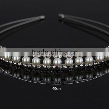 The Newest Korea Style Pearl Hair Band With Diamond Boutique Hair Accessories Wholesale photo-3