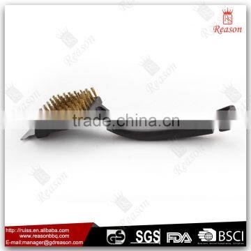 Long hanlde BBQ shaving spin round brush