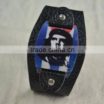 Wholesale Genuine Leather Wristbands Bracelets with People Portrait