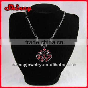red crystal paved alloy crown nice necklace