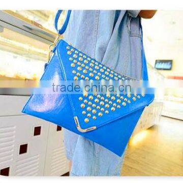 Fashion rivet envelope bag new model purses and ladies handbags