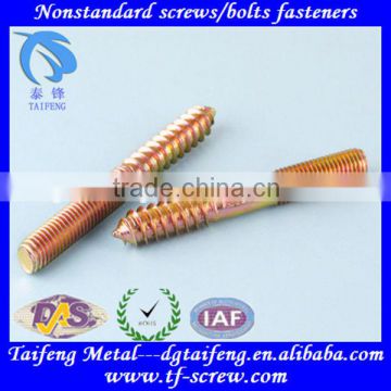 carbon steel double end thread dowel screws