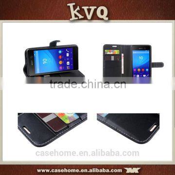 Professional OEM manufacturer provide customized stand wallet case for Sony Xperia M5