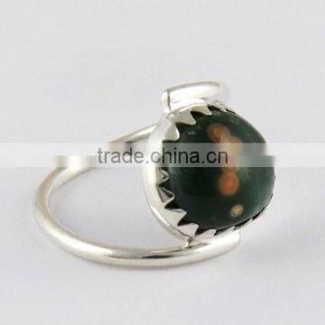 Love's Success!! Ocean Jasper 925 Sterling Silver Ring, Indian Silver Jewellery, Online Silver Jewellery