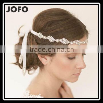 2015 Czech Crystal Forehead Waterdrop Hair Combs Bride Headband Hair Chain Wedding Celebrity Bridal Hair Jewelry Accessories