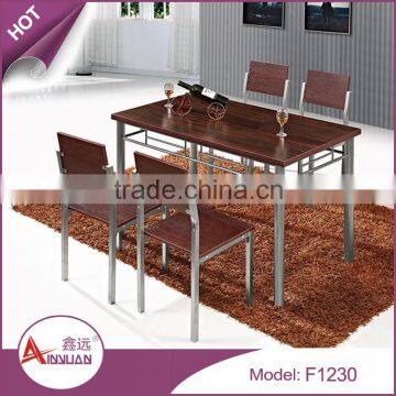 Dining room furniture heavy-duty dining table and 4 chairs modern cheap wood dining table set