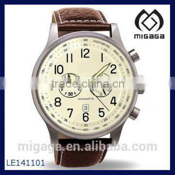 Fashion Easy to read Men's Pilot Black Day Date Dial Watch