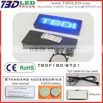 Rechargeable fashion led display screen mini led nameplate