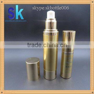 costom gold airless pump bottle 15ml airless bottle