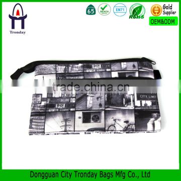 Heat transfer printing sublimation digital printing canvas pencil pouch two pockets pencil case                        
                                                                                Supplier's Choice