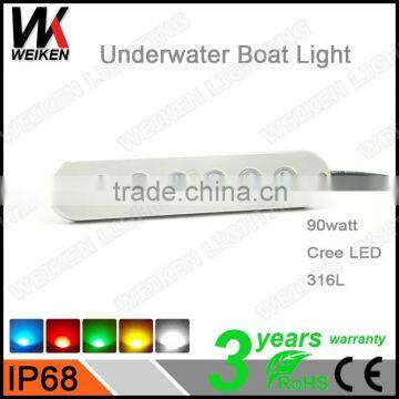 316l Stainless Steel RGB 90W Underwater 12V Led Dock Lights