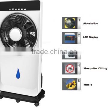 wholesale water mist fan with remote control air humidifier MP3 music player