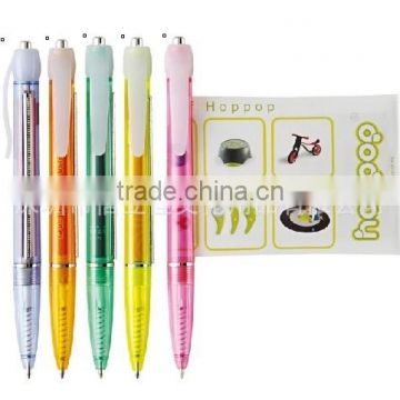 promotional banner pen , retractable pull out paper pen