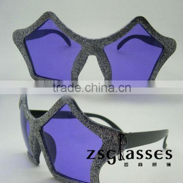 Cheap promotional star shaped purple color sunglasses for halloween