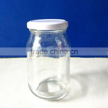 400 glass pickle jar for honey with metal lid wholesale