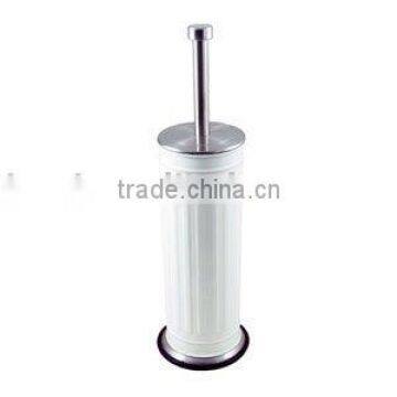 galvanized metal round toilet brush with holder with plastic brush