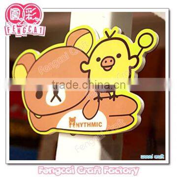 Custom Wooden Animal Lovely Bear Fridge Magnet(Wood Gift/craft/art in Laser Cut & Engraving)