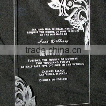 High Transparent custom cheap wedding invitations