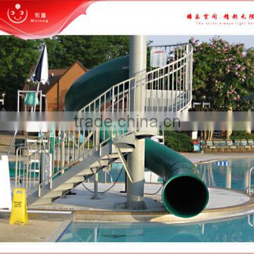 Hot Big Water Slide Spiral Freefall, Open Spiral Water Slide Equipment For Sale