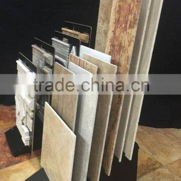 Black Tile Stone Store Display Rack With Customized Design
