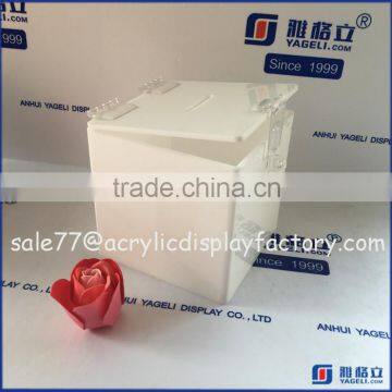 Colored Acrylic Donation Box With Key Lock, Counter Acrylic Feedback Box photo-5