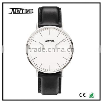 2016 new leather watch china supplier brand watch quartz watches bezel japan movt stainless steel watch relojes men watches