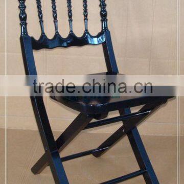 Black Color Folding Chair / Folding Napoleon Chair