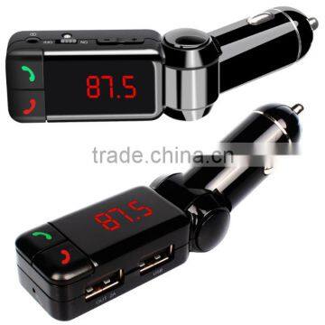 Car Wireless Bluetooth FM Transmitter MP3 Player LCD Hands Free 2 USB Charger