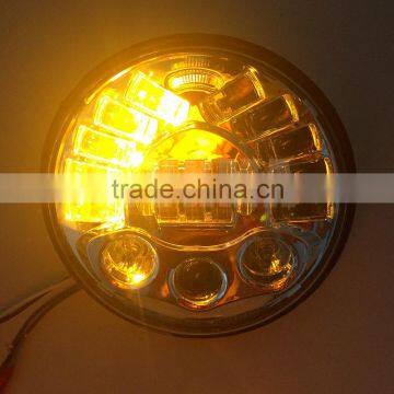 8790 7inch Led Headlight Chrome Black 12V Led Headlamp Hi/lo Amber Turning Signal and White Parking Lights for Harley Motorcycle photo-4