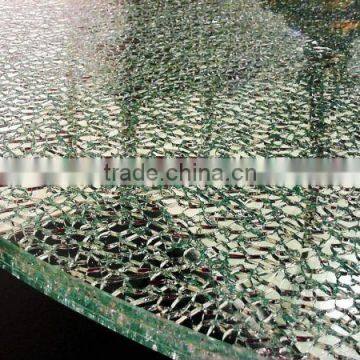 Broken laminated glass with AS/NZS 2208:1996 and EN12150 certificate