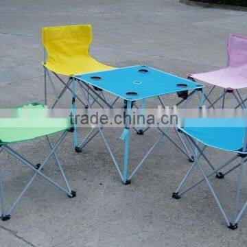 camping chair and table