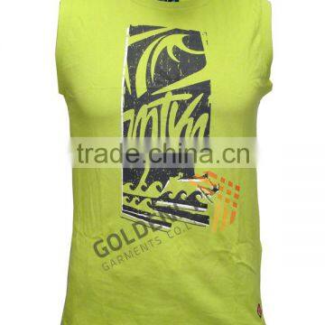 2016 Factory price with Lastest custom boy's 100% cotton strips vest