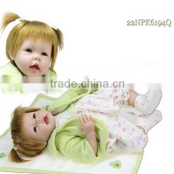 Fashion silicone reborn baby dolls 22 inch vinyl baby dolls