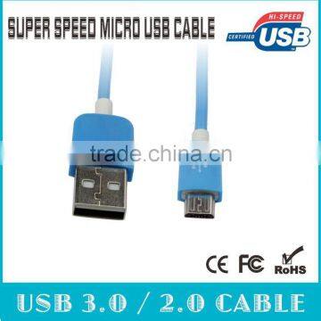 Premium 3M micro usb data sync charger cable usb 2.0 nickel plated high speed