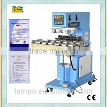 4 color conveyor pad printing machine/phone cover printing machine LC-SPM4-150/16