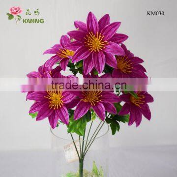 9 heads big artificial dahlia flower cheap flower for home decoration