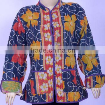 Floral Printed Vintage Light Weight Short Kantha Jackets Online Shopping