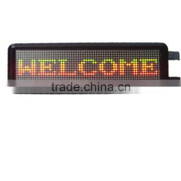 5V USB +Rechargeable battery +Tri-color +Two line+ Animationed indoor LED moving message display board P4-16*64