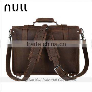Mens Genuine Leather Messenger Bag Briefcase photo-3
