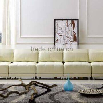 Dhouse Livingroom Furniture White Leather Sectional Sofa 8030