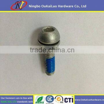 made in China Dacromat plated /Nylok Screws cheese head hex socket machine screw