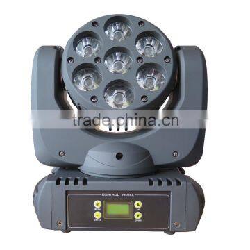 Guangzhou led stage light 7pcs 12w RGBW4in1 beam moving head