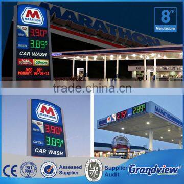 Best quality outdoor customized pylon sign with gas price sign for gas station