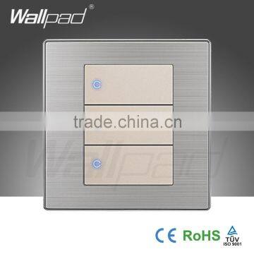 2015 Hot Sale Wallpad Push Button Random Click Switch 16A 110~250V Luxury Wall Light Switch 3 Gang 2 Way photo-2