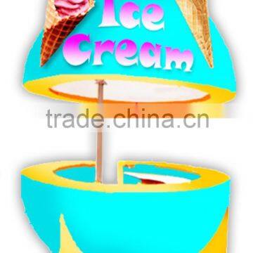 catering cart fast delivery portable ice cream cart for sale, standing fiberglass hand made vending truck gelato