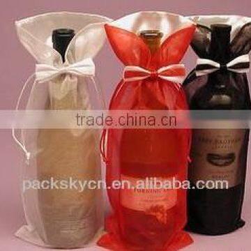 organza wine bottle bags for gift wrapping