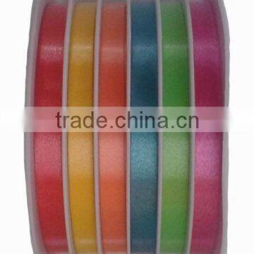 HOT SALE! 5mm Six Lanes Solid Plain Poly Cake Package Decoration Curly Ribbon Spool