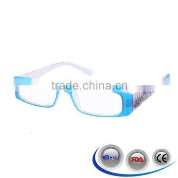 2016 new style lady flower printing temple cheap plastic reading glasses