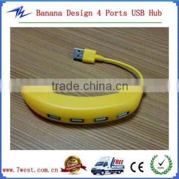 High Speed 4 Port USB Hub,Banana USB Hub 2.0 Version 4 port